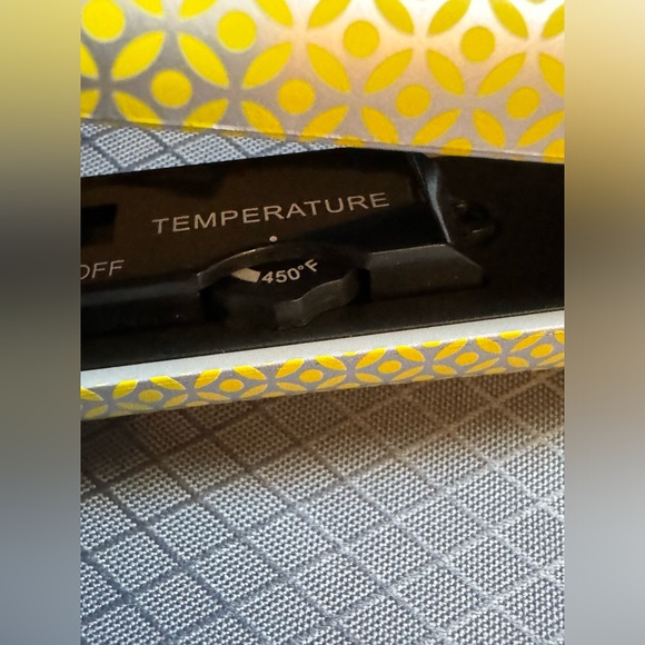 Tru Beauty Yellow Print Hot Flat Iron Hair Straightener Adjustable Temp - Picture 3 of 7